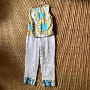 Lily Pulitzer - so cute top with coordinating pants.  Such fun and cute details!